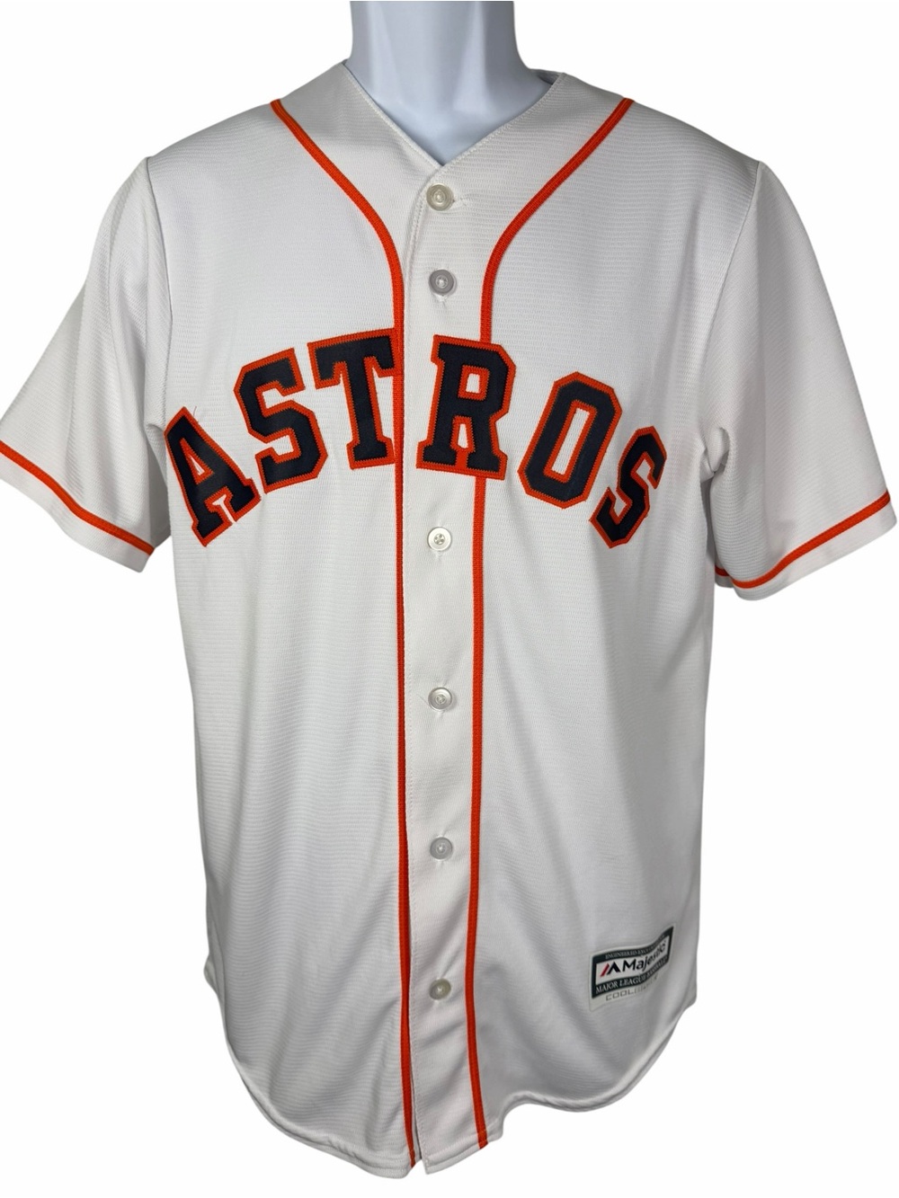 Houston Astros Jersey Men’s S White MLB Baseball Verlander 35 Majestic Cool Base
